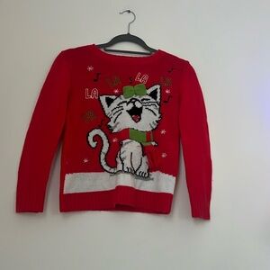 Red Holiday Cat Sweater